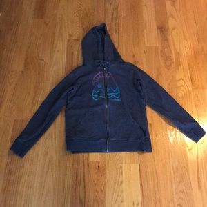 Blue zip up patagonia hoodie
